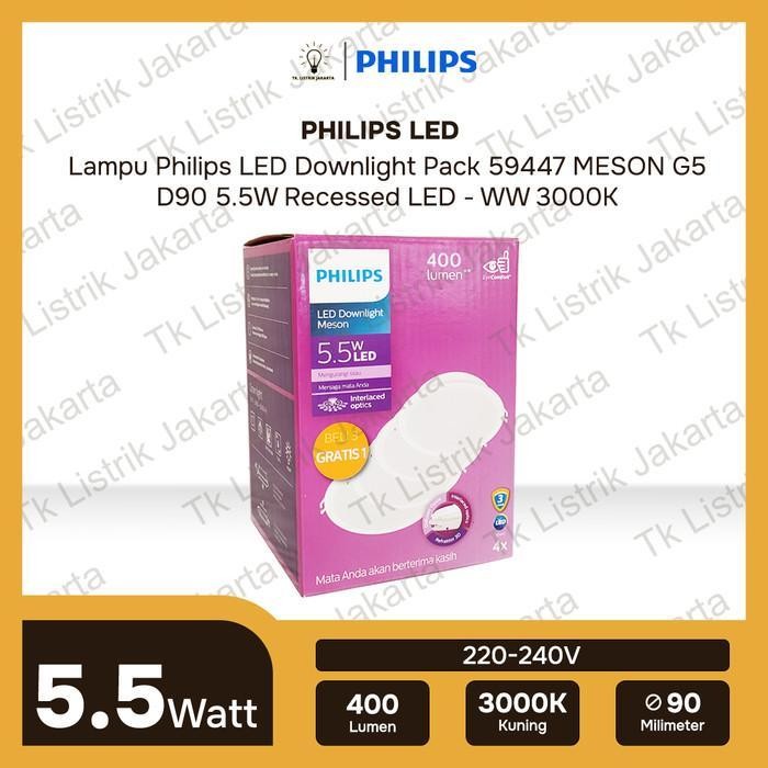 Lampu Downlight Led Plafon Isi 4 Philips Meson Pack 59447 5.5W 4 Inch Inbow Original Dan Terpercaya