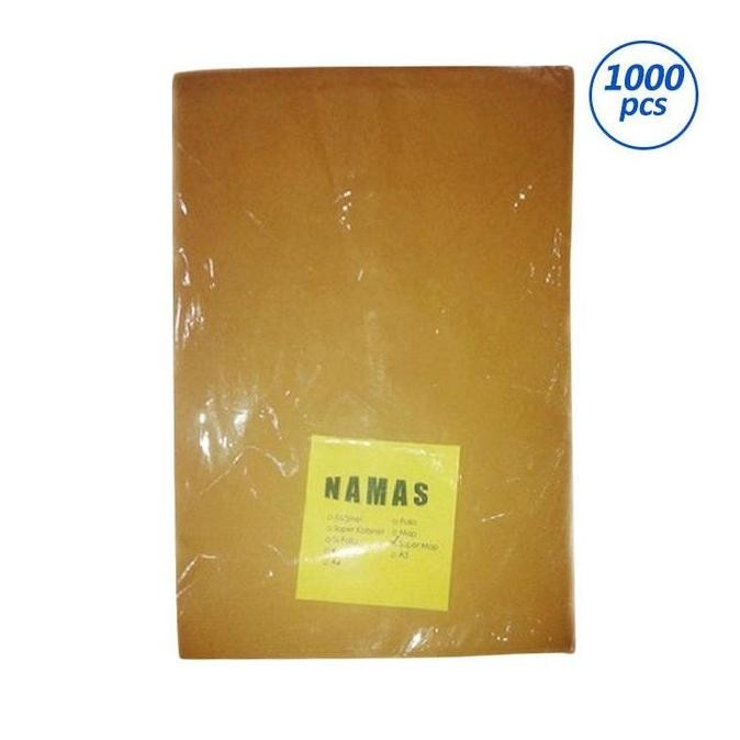 

Amplop Coklat map polos Namas 100 lembar lbr SS
