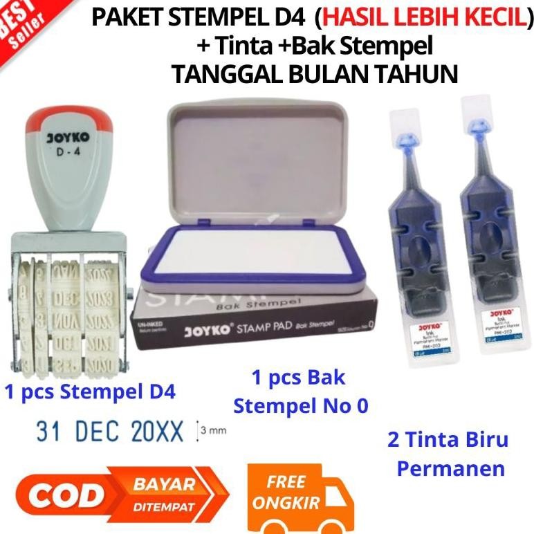 

[JIB] BAYAR DI TEMPAT PAKET Stempel D4 HASIL LEBIH KECIL DAN BANTALAN CETAK Tanggal Bulan Tahun 1 Warna JOYKO D-4 Dater Stamp - D-4 /PCS & 2 Tinta permanen Refill Bak Stempel (Hitam, Merah, Biru, Hijau, Ungu) 3ml / Pcs JOYKO Stamp Pad Ink [PBF] AST