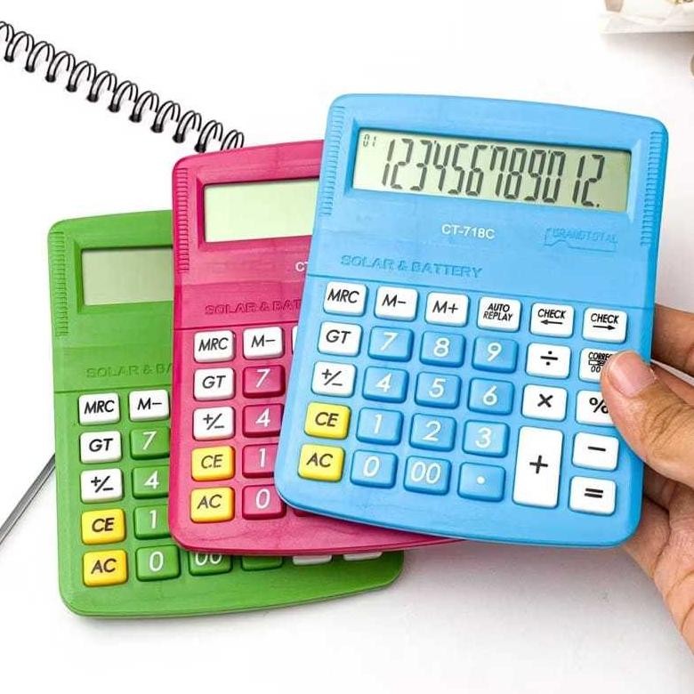 

MURAH Kalkulator SDC 718 Warna / Calculator SDC 718 CT 718 WARNA KALKULATOR MEJA DAGANG 12 DIGIT CT AST
