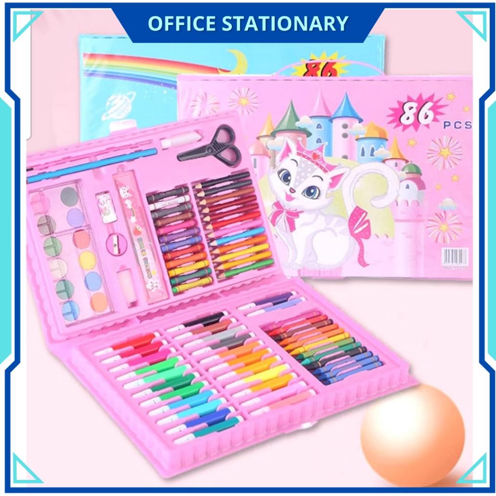 

OFS CRAYON ISI 86 PCS CRAYON ANAK SET LENGKAP CRAYON MEWARNAI AST