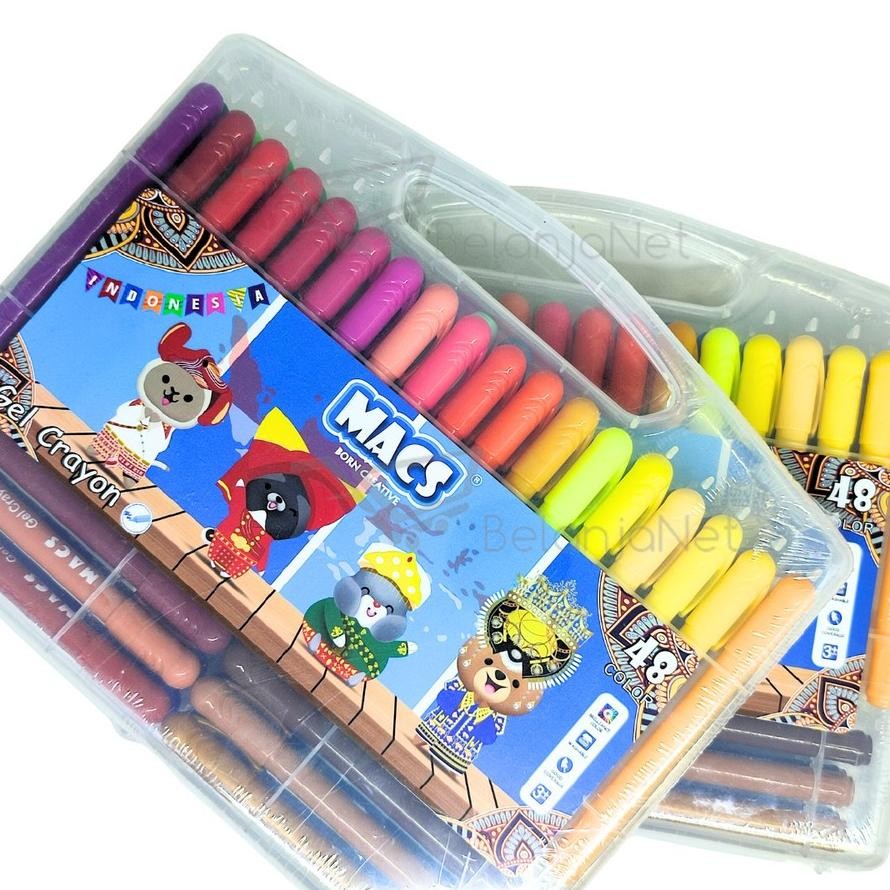 

Gel Crayon | Silky Crayon | Krayon Macs 48 Warna Dapat Dicuci AST