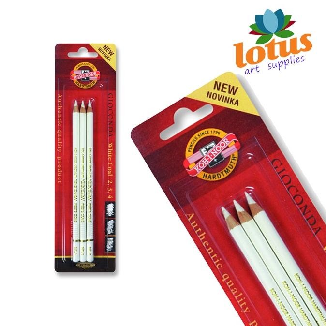 

KOH-I-NOOR Gioconda White Coal Pencil Set 3 AST