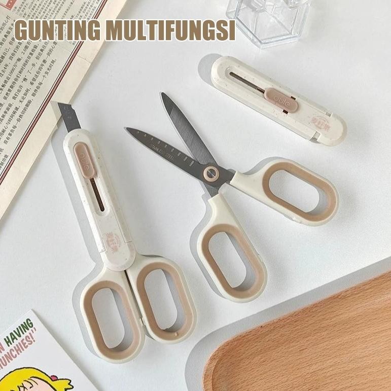 

Oule Gunting Multifungsi Gunting Cutter 2 in 1 Stainless steel Scissors Portable AST