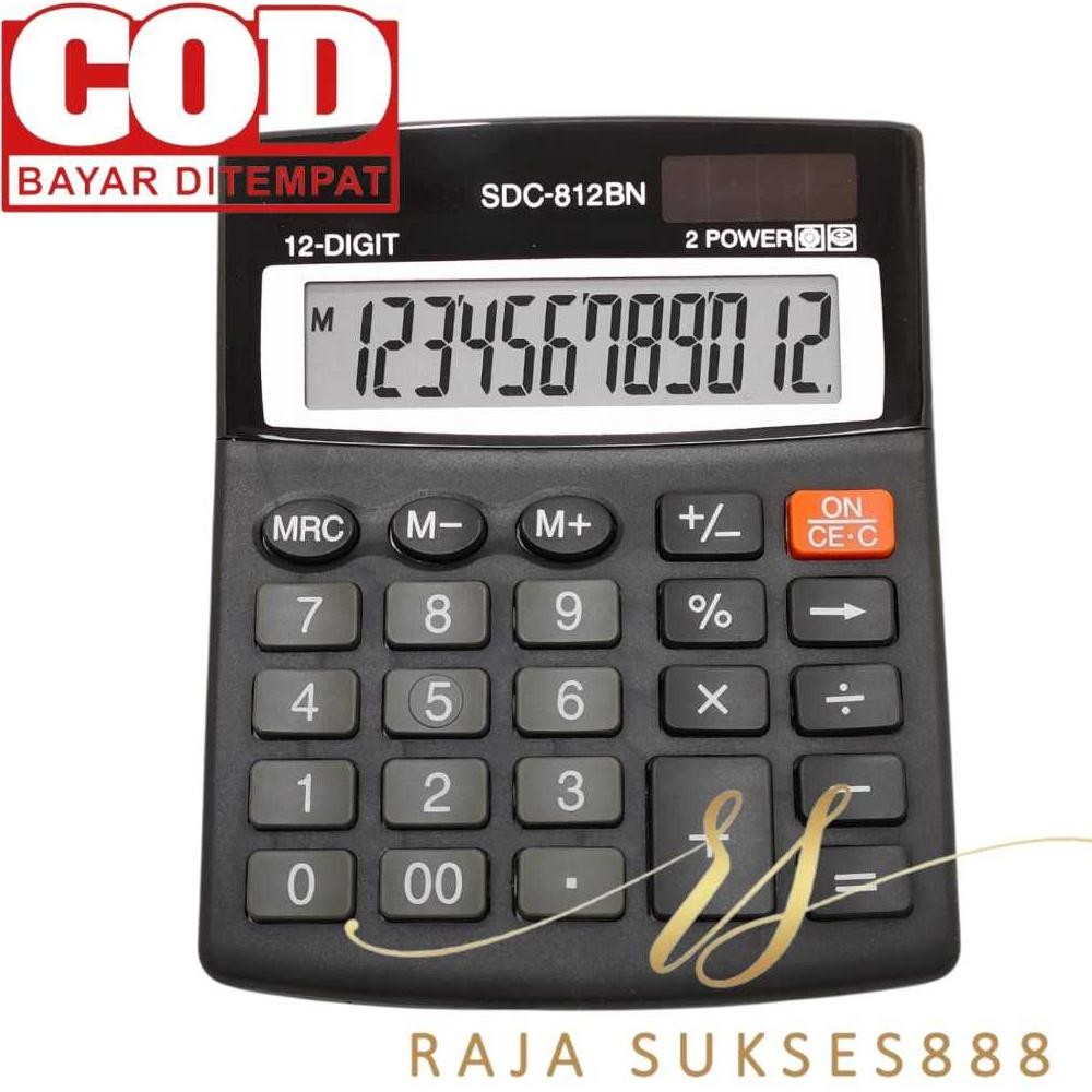

Kalkulator Murah tipe SDC 812BN 812 BN Warna Menarik 12 Digit CT AST
