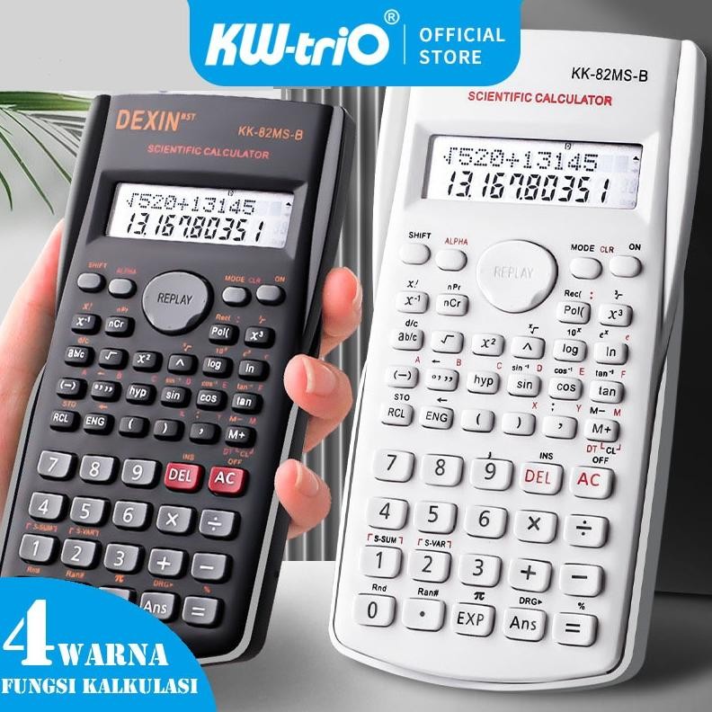 

Scientific Kalkulator 240 Fungsi Kalkulasi 5 Warna KK-82MS-D Cocok untuk belajar dan kantor AST
