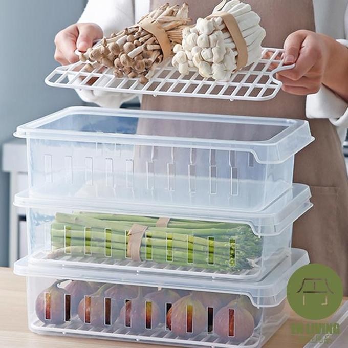 

Terlaris En Living Refrigerator Storage Box With Lid / Kotak Penyimpanan / Box