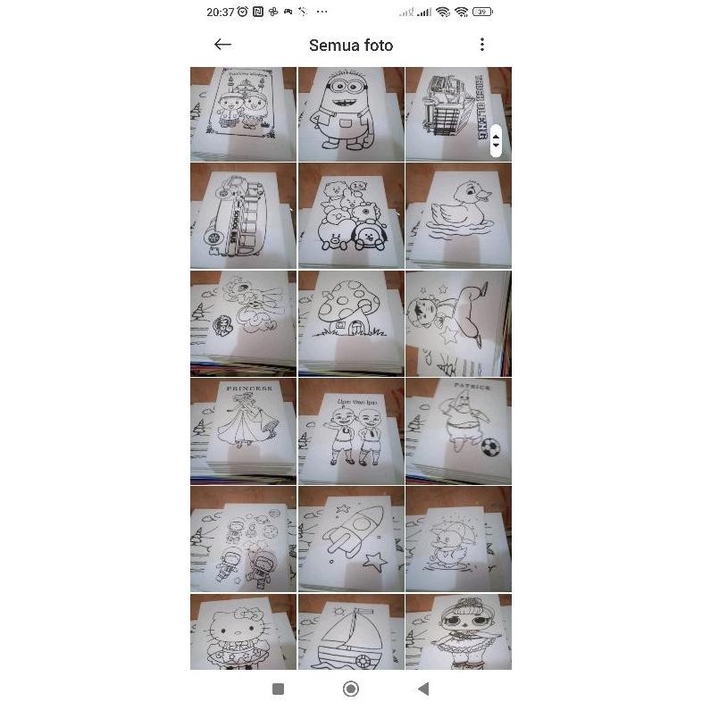 

sterofoam gambar lukis mewarnai anak anak ukuran 25x35x1cm isi 12pcs AST