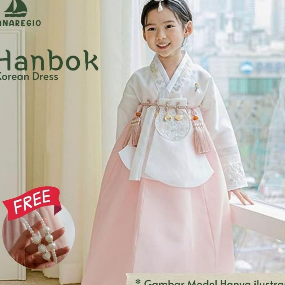 Hanbok Anak Korea Brocade Rok Organza Dress Hanfu