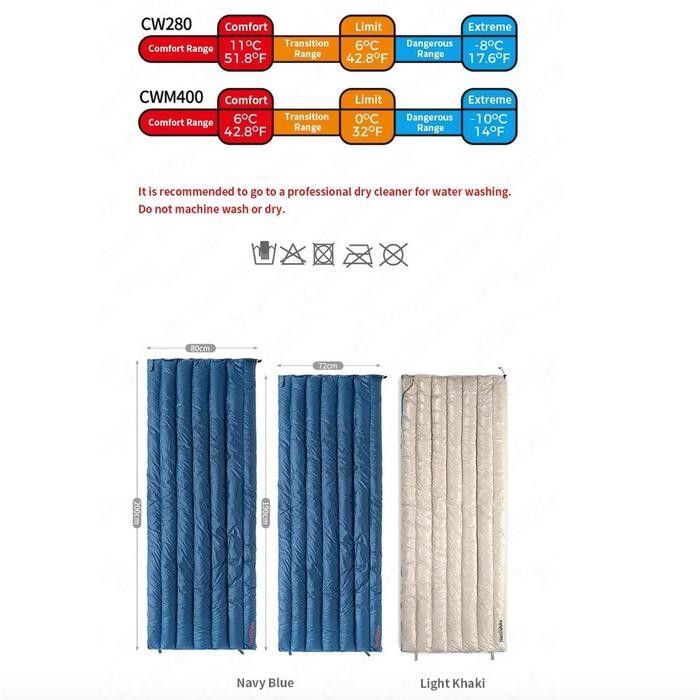 Sleeping Bag Down Cw280 Naturehike Nh17Y010-R Camping Original Dan Terpercaya