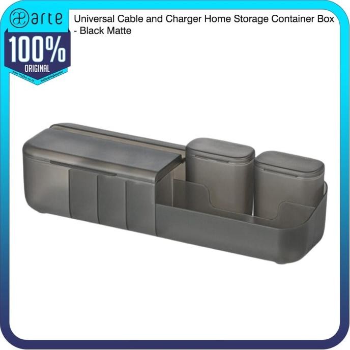 

Terlaris Arte Universal Cable And Charger Home Storage Container Box Black Matte Storage Tempat Simpan Charger Desk Organizer Perapih Cable Management Meja Rak Alat Tulis Make Up Kosmetik