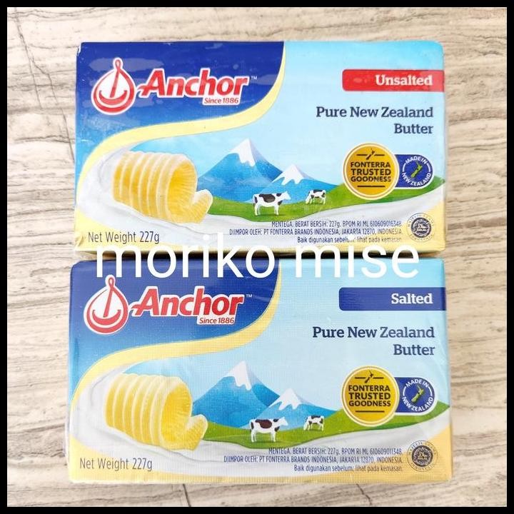 

Terlaris Anchor Unsalted Butter Pats Mentega 227 Gr Good Quality