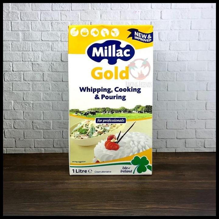

Terlaris Millac Gold Cream 1 Liter / Whipping/Cooking/Pouring Cream Good Quality