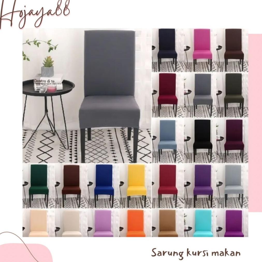 Cover Kursi Makan  Sarung Kursi Makan Polos ELASTIS