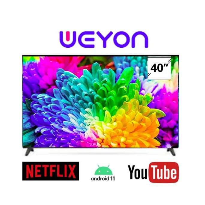 Big Sale- [Pack Kayu] Android 11 Smart Tv 40 Inch Weyon Smart Tv Garansi Resmi