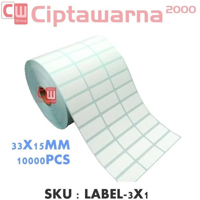 

Label Printer Bar 33X15Mm Semicoated / 33 X 15 Sc Isi 10.000 Pcs New Stok