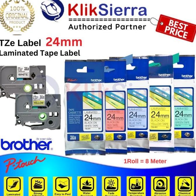 

Brother Label 24Mm Tze-251 651 Sm951 Pt-D600 D610Bt P750W P900W P950Nw New Stok