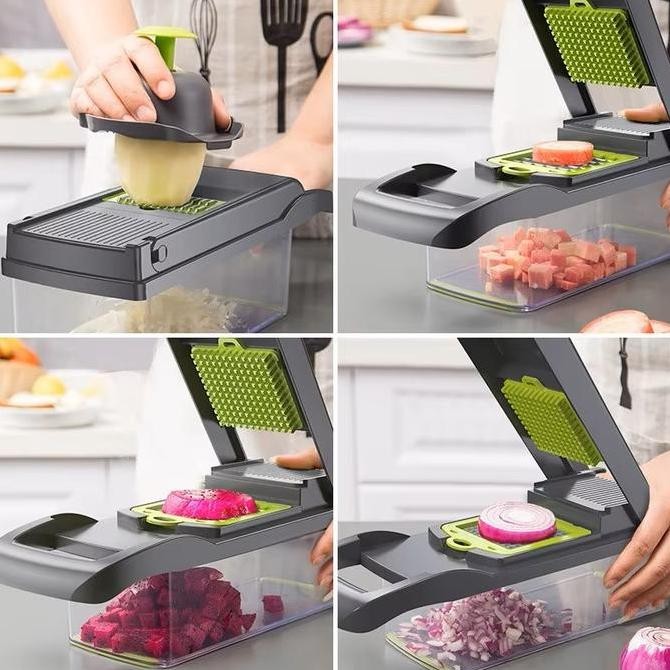 Potato Chipper Alat Pemotong Stik Kentang Goreng Pisau Potong Kentang Sayur Wortel Bawang Kripik