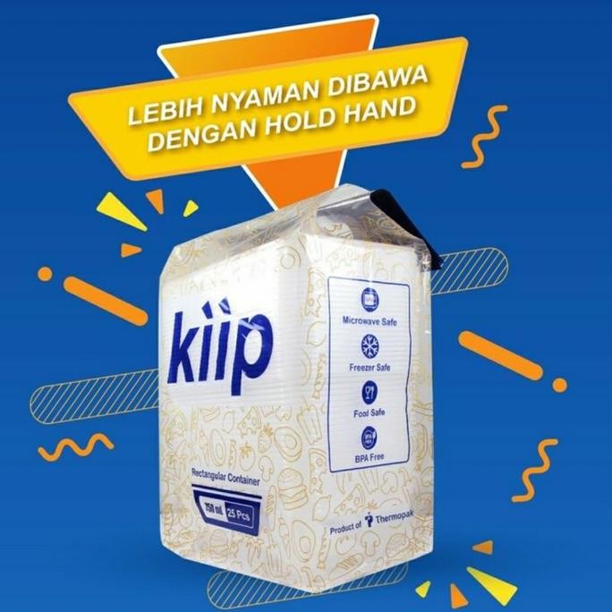 Kiip Thinwall Rectangle Food Container 750Ml / Kotak Makan Plastik