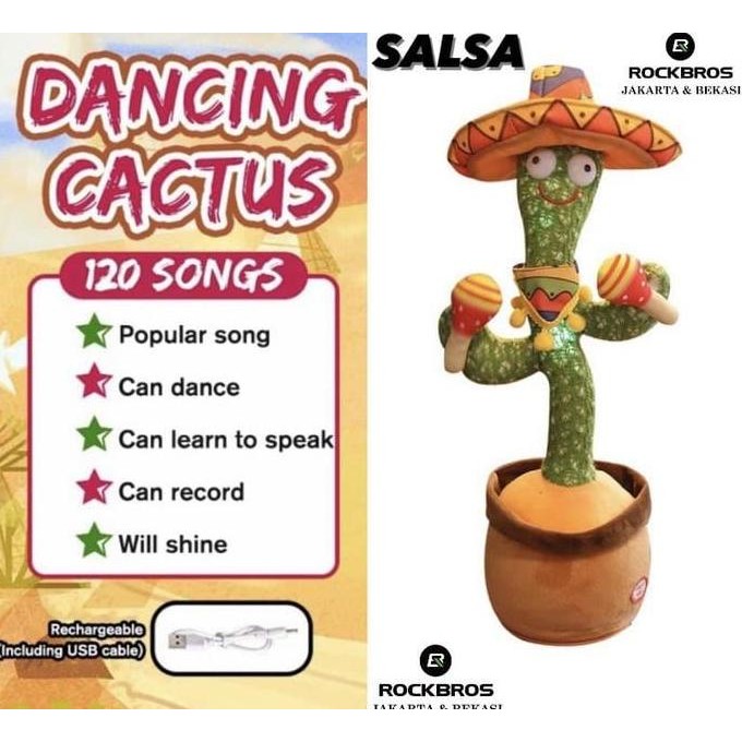 Tiktok Mainan Boneka Kaktus Joget Cactus Dance Menari Dancing Bicara