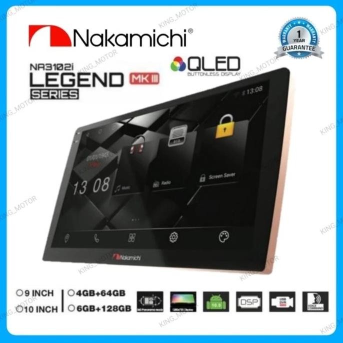 Tersedia Android Nakamichi New Legend Pajero 6/128 + Kamera 360 + Pasang