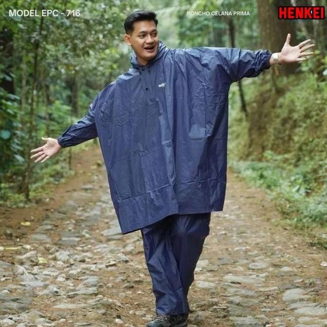 Jas Hujan Ponco Elmondo Prima - Mantel Ujan Dewasa Pria jas hujan kelelawar  dan [terbaik]