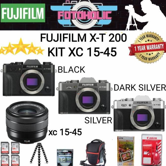 Tersedia FUJIFILM X-T200 KIT 15-45MM/KAMERA FUJIFILM X-T200 KIT 15-45MM/XT200