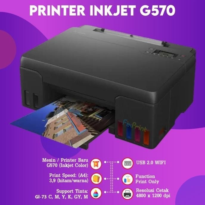 Murah Printer Canon Pixma G670 670 Printer Photo 6 Warna All In One Wifi
