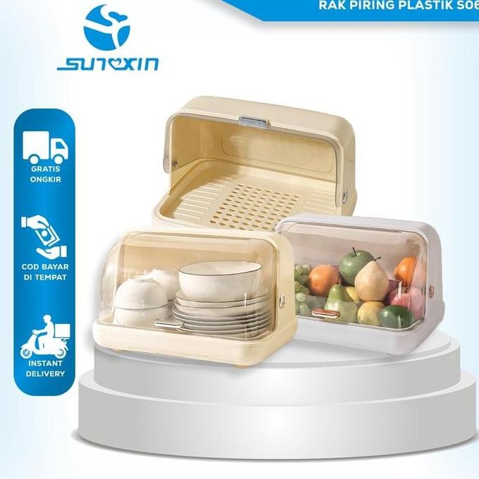 Sunxin Rak Piring Plastik S06/ Rak Cangkir / Rak Cangkir Gantung / Rak Piring Wastafel
