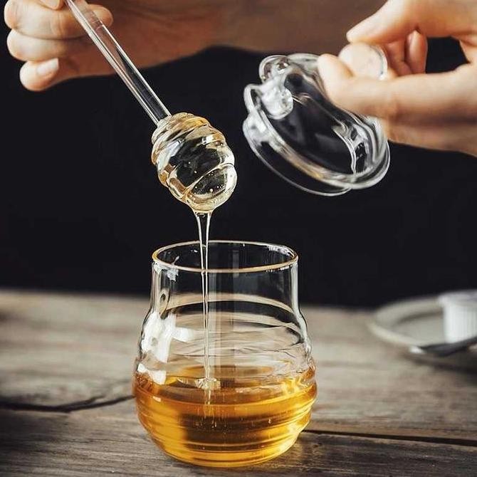 Gelas Tempat Madu Unik Kaca Selai Glass Honey Jar 250Ml