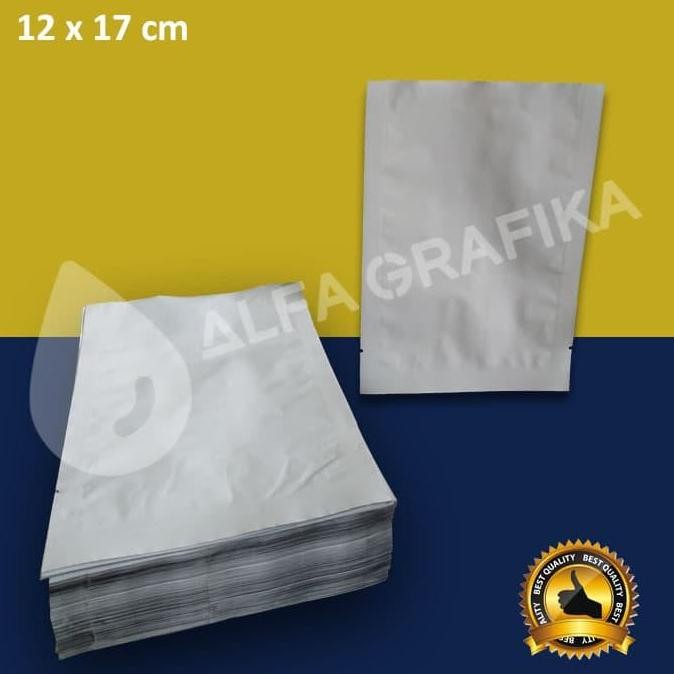 Kantong Kemasan Sachet Alumunium Foil 12X17 Cm, 100Gr Putih