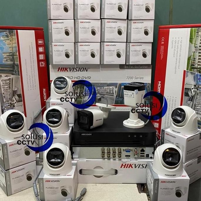 Tersedia PAKET CCTV HIKVISION 8 KAMERA 8 CHANNEL 2MP PAKET HIKVISION LENGKAP
