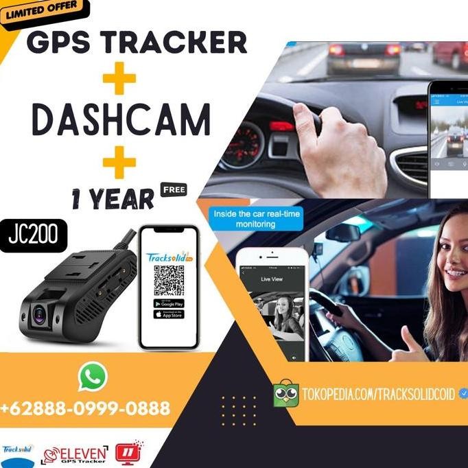 Tersedia GPS Tracker JC100 atau JC200 series kamera mobil live view 2 kamera