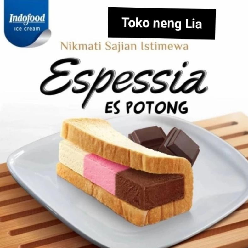 

Ready Es Potong Espessia Rasa Neapolitan (Se-Karton Isi 20 Pcs) Indofood Ice Cream Se-Dus