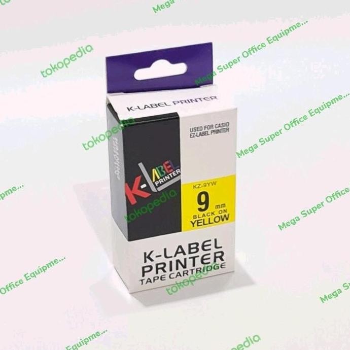 

K-Label Print Tape Catridge For Casio 9Mm Kz-9Yw Label For Casio 9Mm New Stok