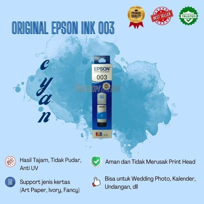 Tinta Epson 003 Original Refill Ori Printer L3110 L3150 L 3110 L 3150 New Stok