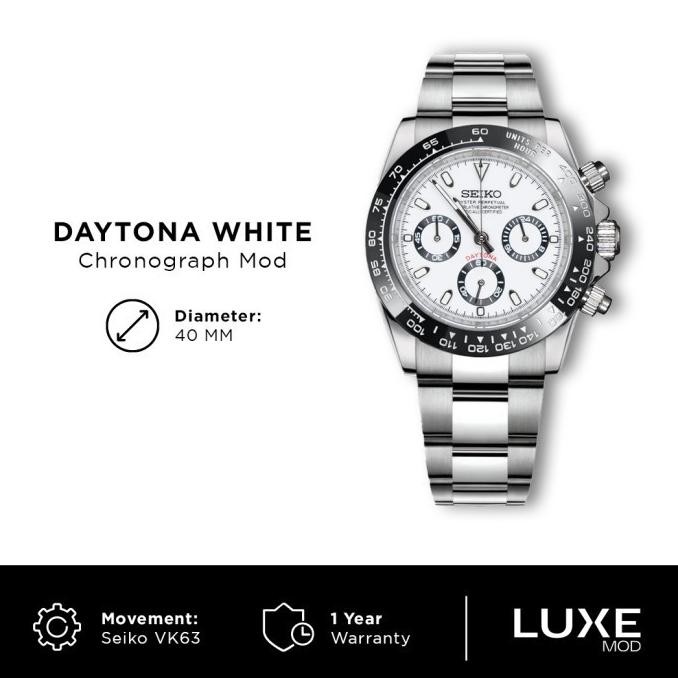 Sale Seiko Daytona White Mod Vk63