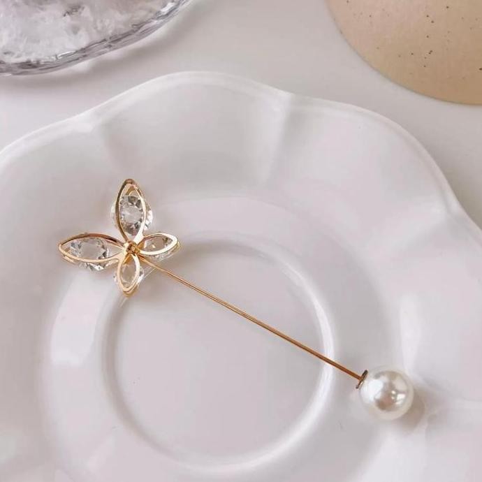 FOLADY - M390 Brooch Jarum Hijab Aksesoris Jilbab Pakaian Tuspin Peniti Tusuk Bros Set Tusuk Mutiara