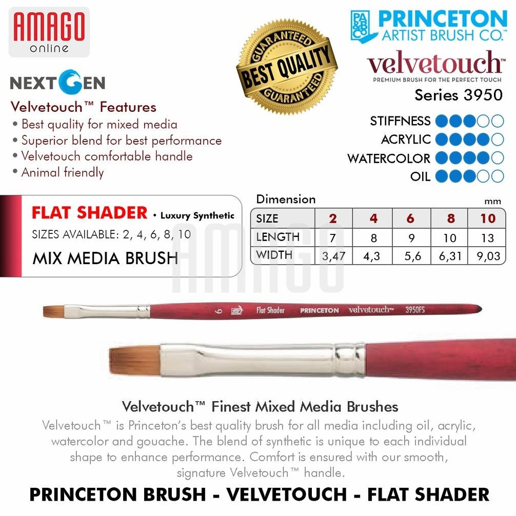 

Brush PRINCETON - Velvetouch - Flat Shader - Synthetic - Kuas Terbaik - P3950FS AST