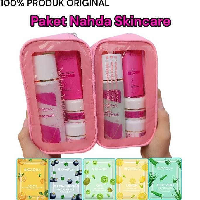 NAHDA SKINCARE MIKHAYLA | PAKET ACNE GLOW & NORMAL GLOW | 100% ORIGINAL Kotoran Membersihkan Mencera