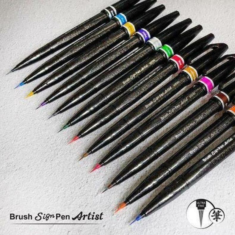 

PENTEL BRUSH SIGN PEN ARTIST ULTRA FINE MICRO BRUSH SPIDOL PEN KALIGRAFI KUAS SUPER HALUS LANCIP AST