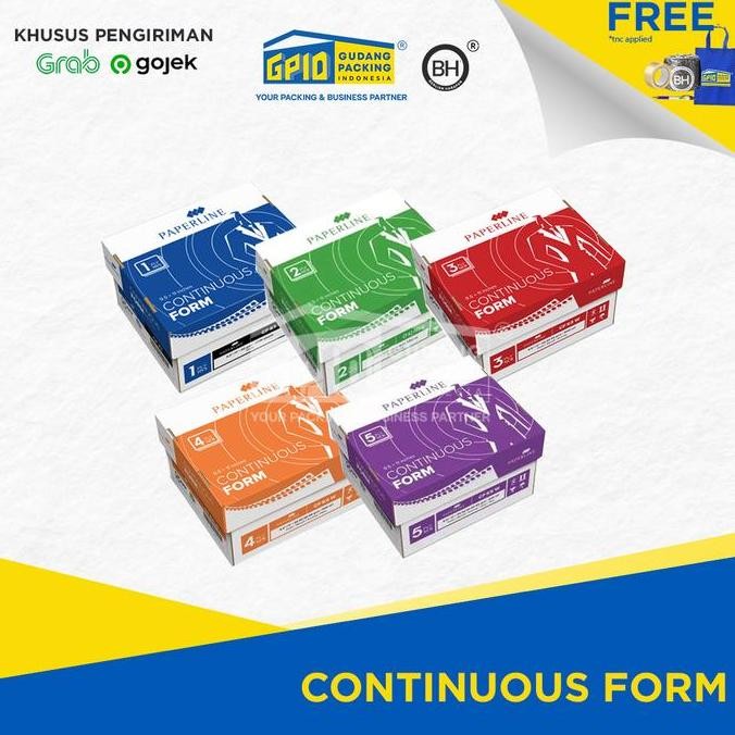 

(GOSEND/GRAB) PAPERLINE - Kertas Continuous Form 1/ 2/ 3/ 4/ 5/ B1/B2