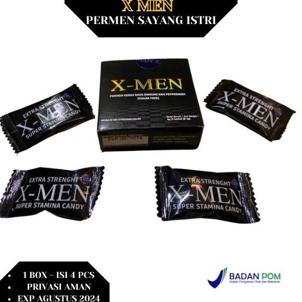 Xmen Candy - Candy Stamina Pria - Permen Stamina Pria Isi 4 Pcs