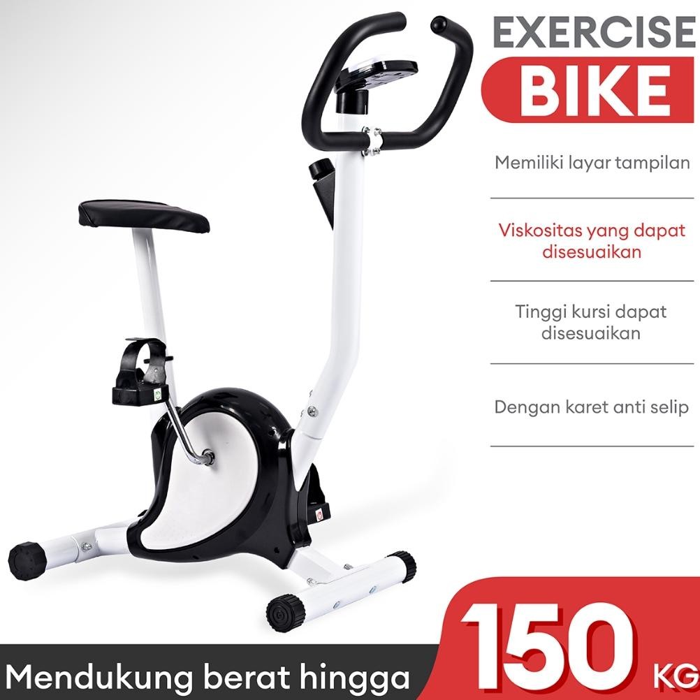 Sepeda Statis Spinning Bike Alat Fitness Exercise Bike Resistensi Adjustable Anti Slip Kuat