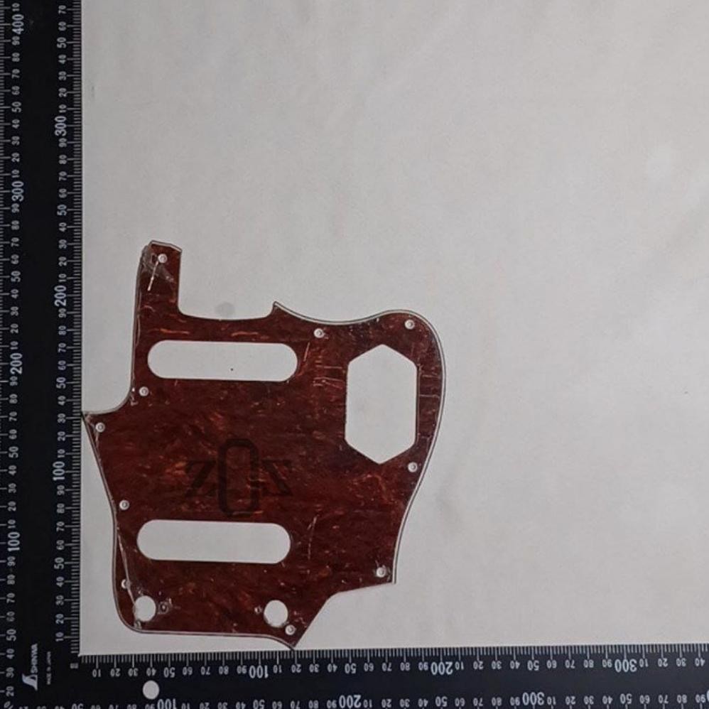 Pickguard Pelindung Body Gitar Fender Jaguar Tortoise 10H S-S 3Ply