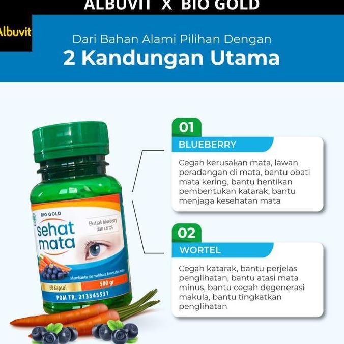 Obat Sehat Mata Bio Gold Kapsul Sehat Mata Alami Herbal Bpom