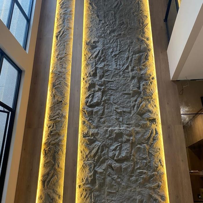 TERBARU PU Stone Wall Panel Dinding 3D BISA GOSEND