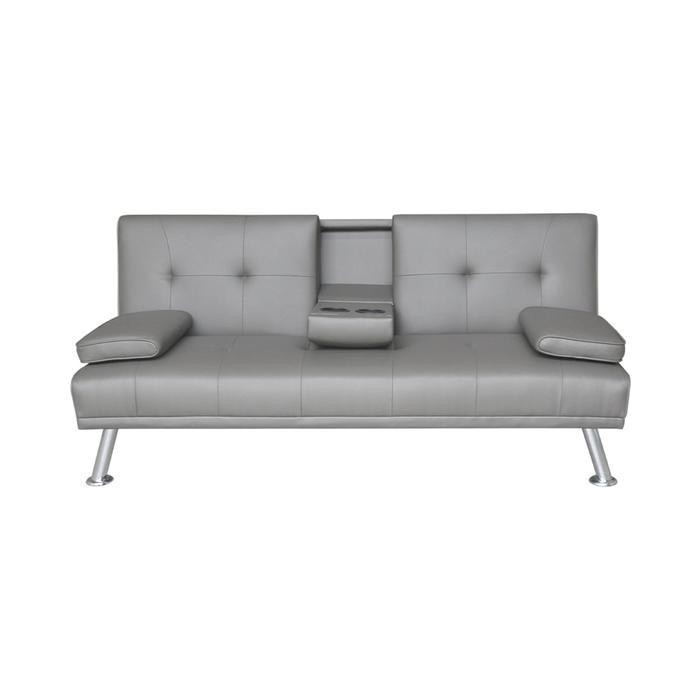 Informa Geni Sofa Bed Kulit Dengan Console A15 - Abu-Abu Tempat Duduk Multifungsi Sofa Tidur 2In1 Ku