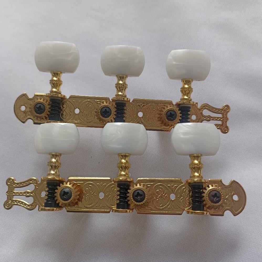 Dryer Tuning Machine Peg Pemutar Senar Classic Gold Head White