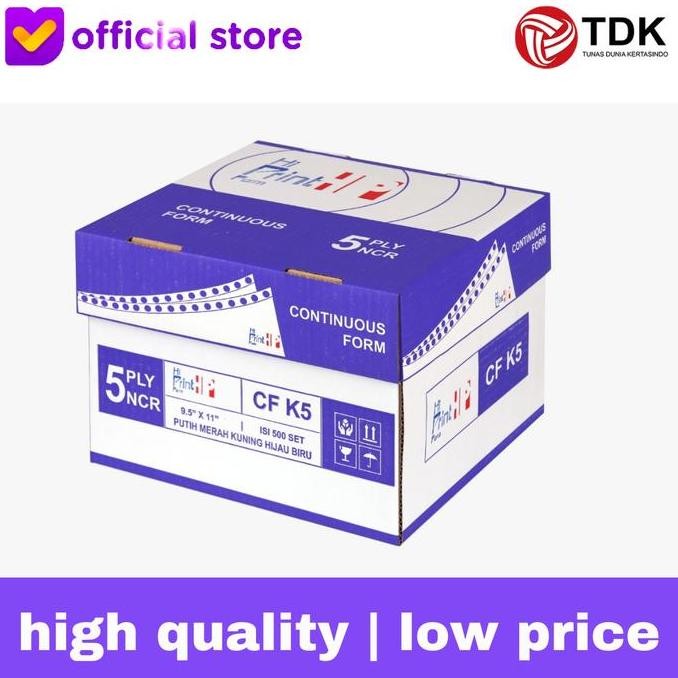 

NEW Continuous Form Hi Print 9.5 x 11 5 Ply